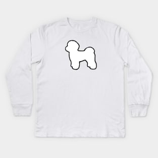 Maltese Silhouette Kids Long Sleeve T-Shirt